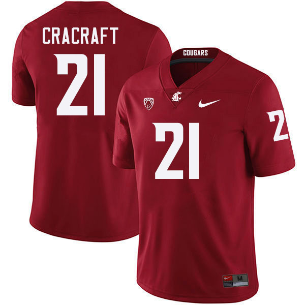 River Cracraft WSU Cougars Jersey.Washington State Cougars #21 River Cracraft Jersey Youth-Crimson